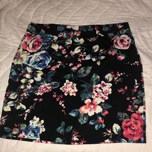 Express Floral Mini Skirt